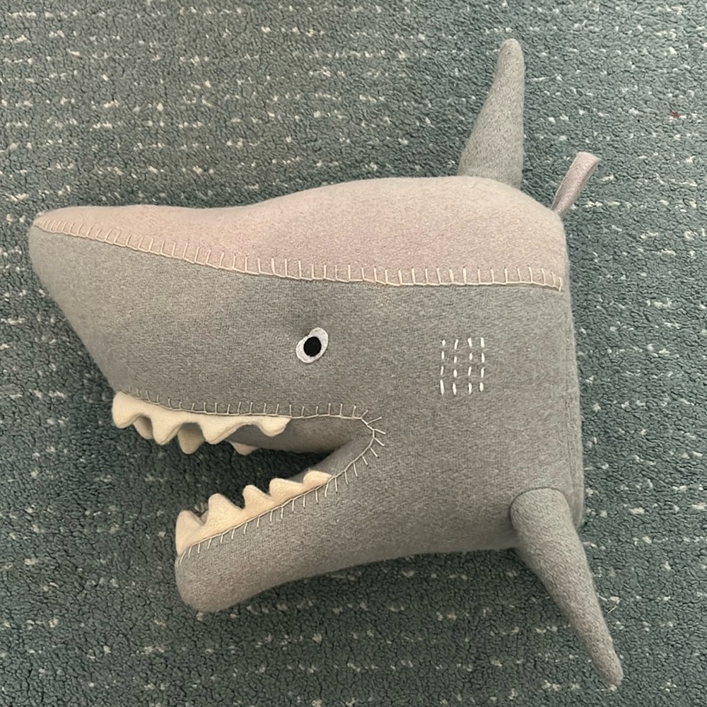Target brand, stuffed shark head for kids room
